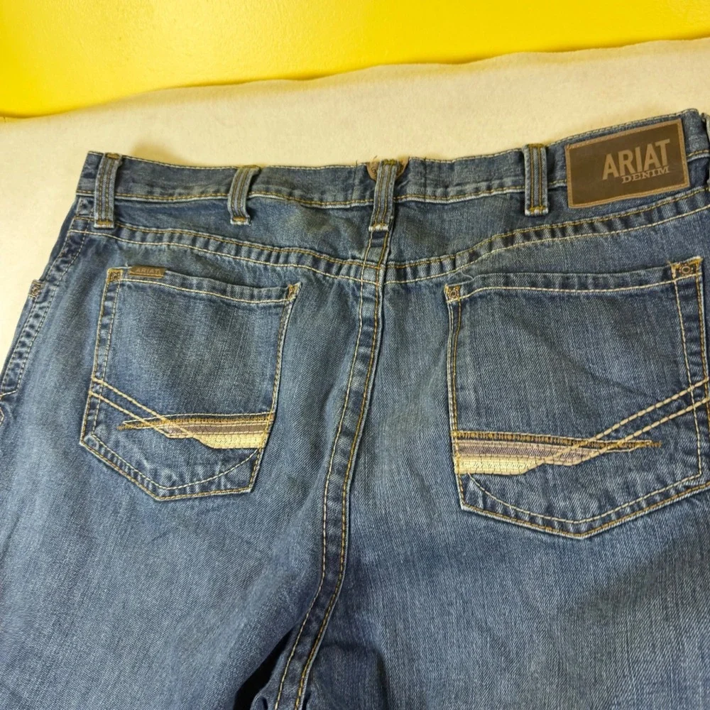 Ariat M2 Traditional Relaxed Boot Cut Jeans Mens 42x36 Blue Denim Western Work